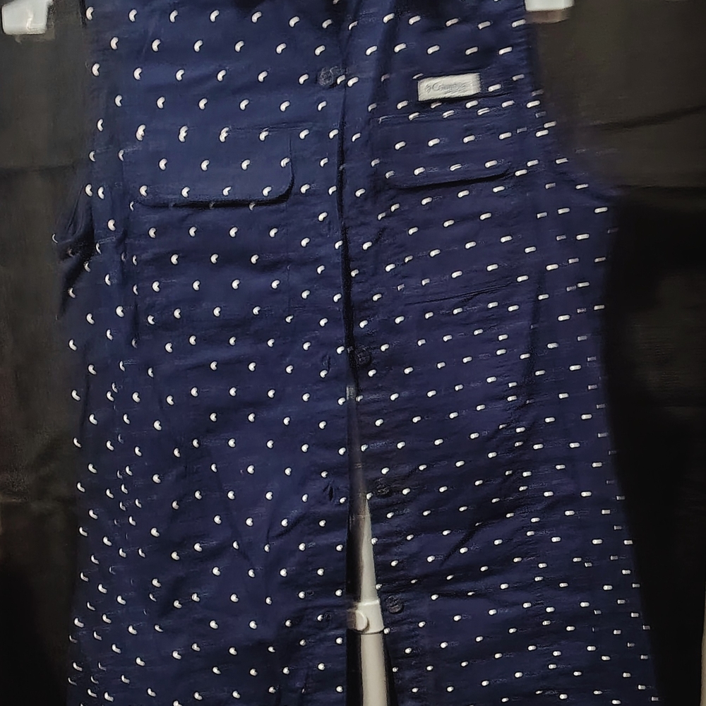 Navy Polka Dot Top